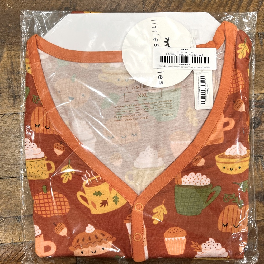 NWT Little Sleepies Women’s long sleeve pajama top size XXL